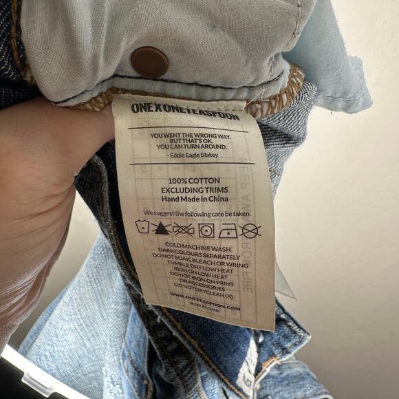 One Teaspoon Freebird Awesome Baggies Low Waist Relaxed Leg Fray Hem Jeans 26 - Picture 13 of 16